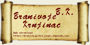 Branivoje Krnjinac vizit kartica